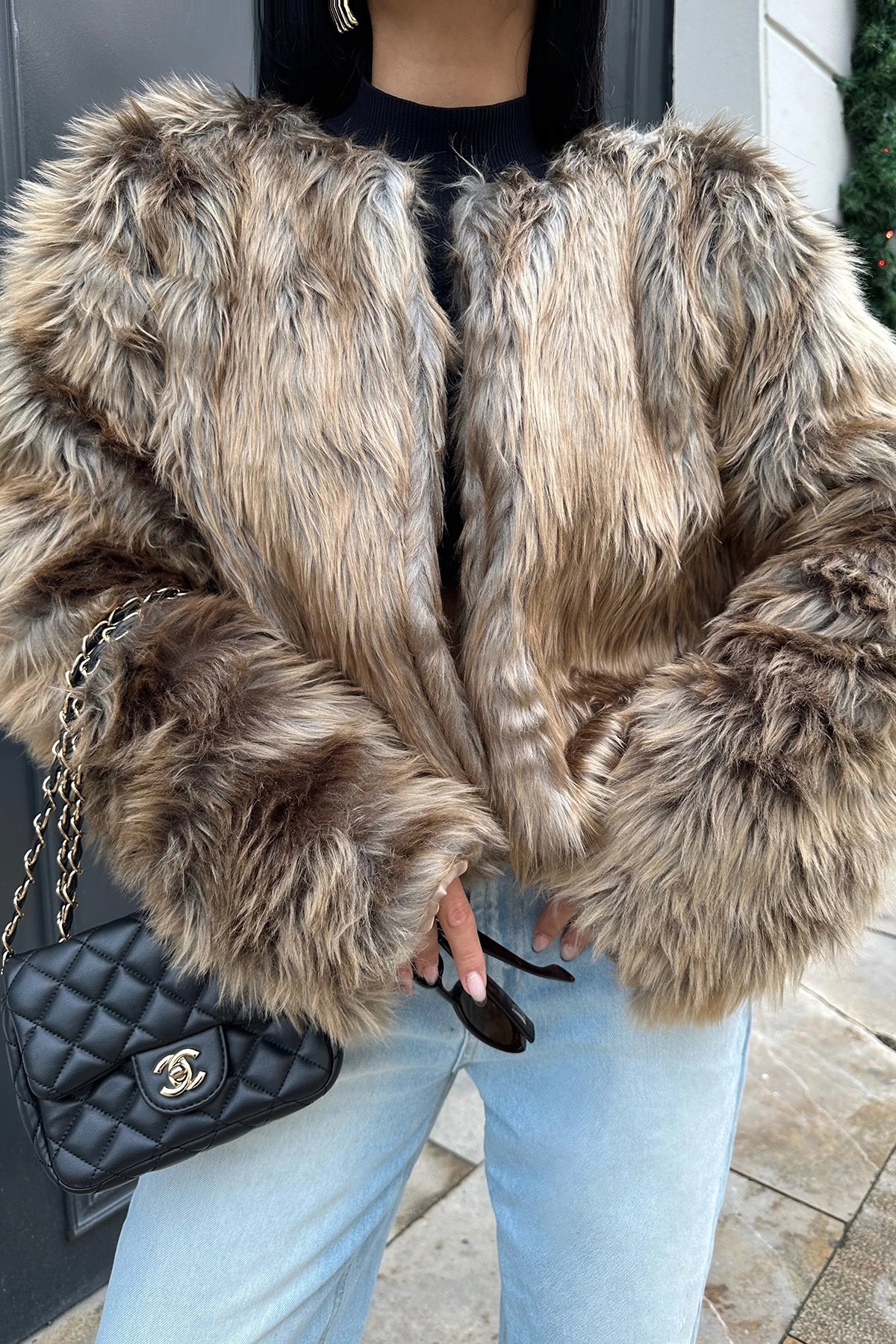 Brown Faux Fur Jacket
