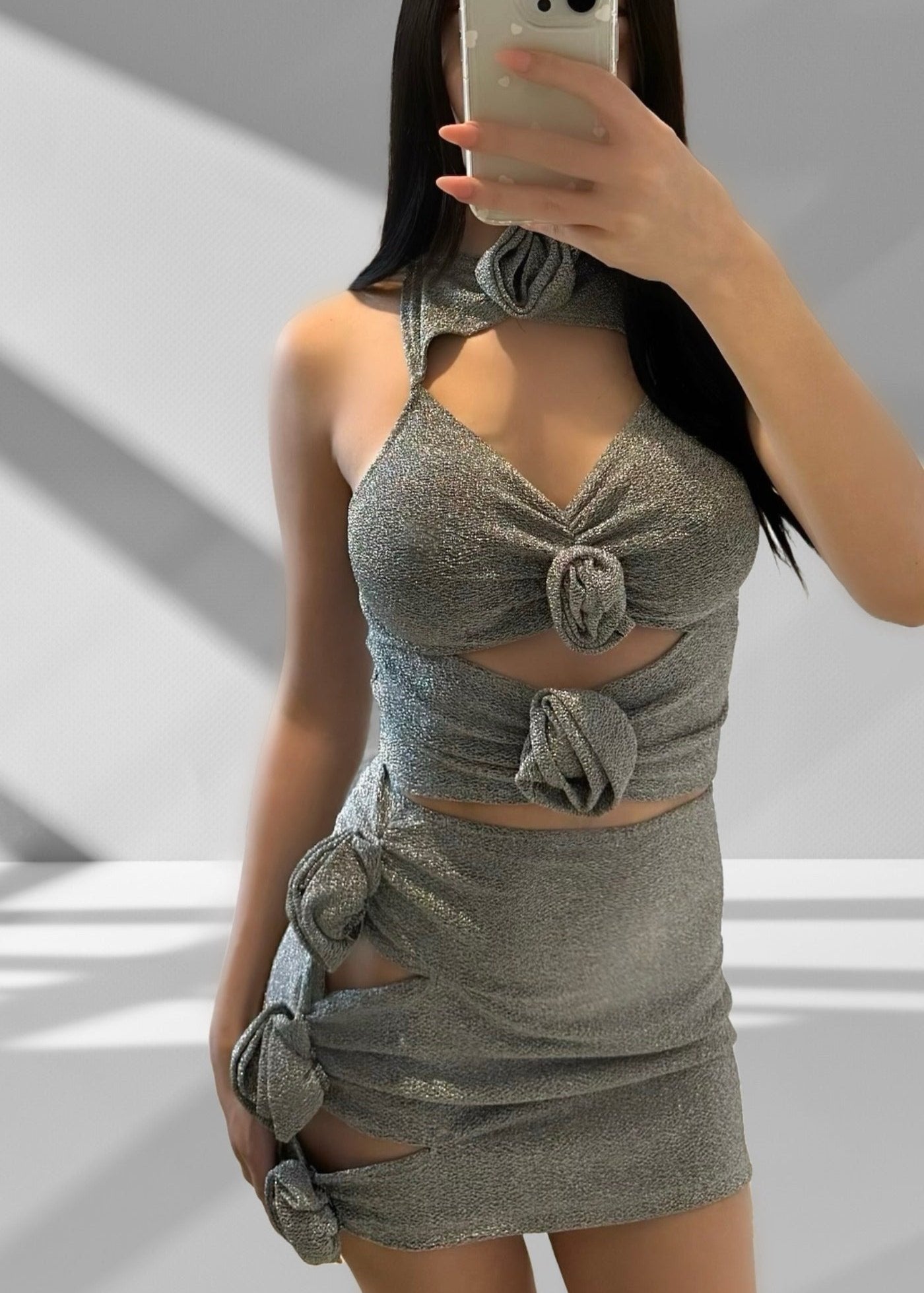 Silver Sparkle Rose Co-ord